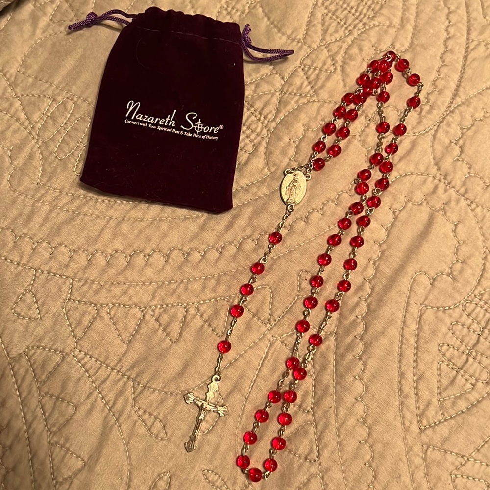 Red Rosary Beads